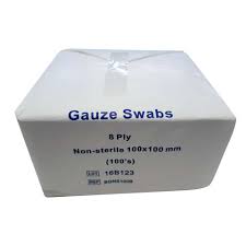 Gauze Swabs 100 x 100mm, 8-Ply, Non-Sterile, Plain